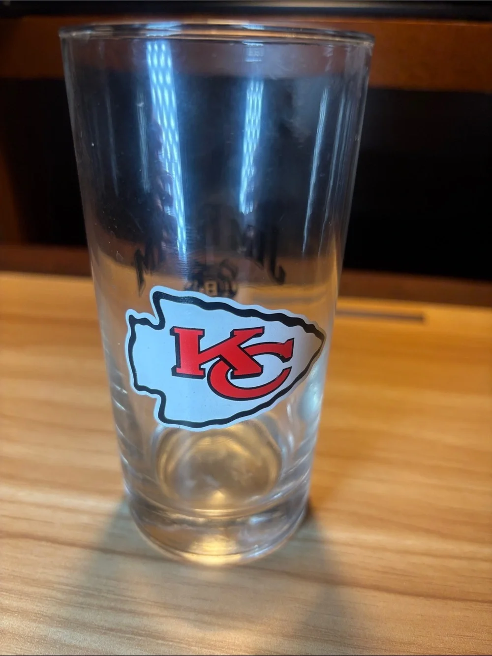 Kansas City Chiefs Jim Beam Glass - Red & White